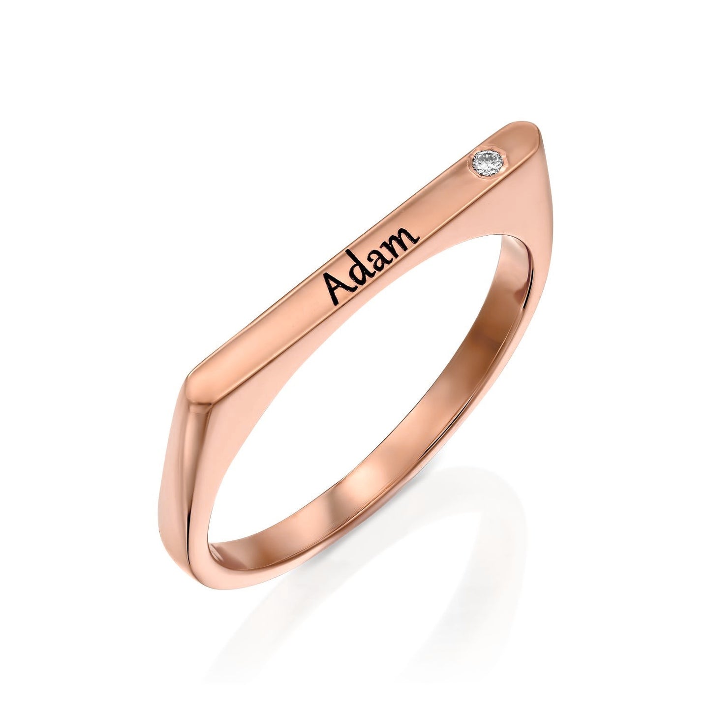 Line Ring|טבעת שורה עם חריטה