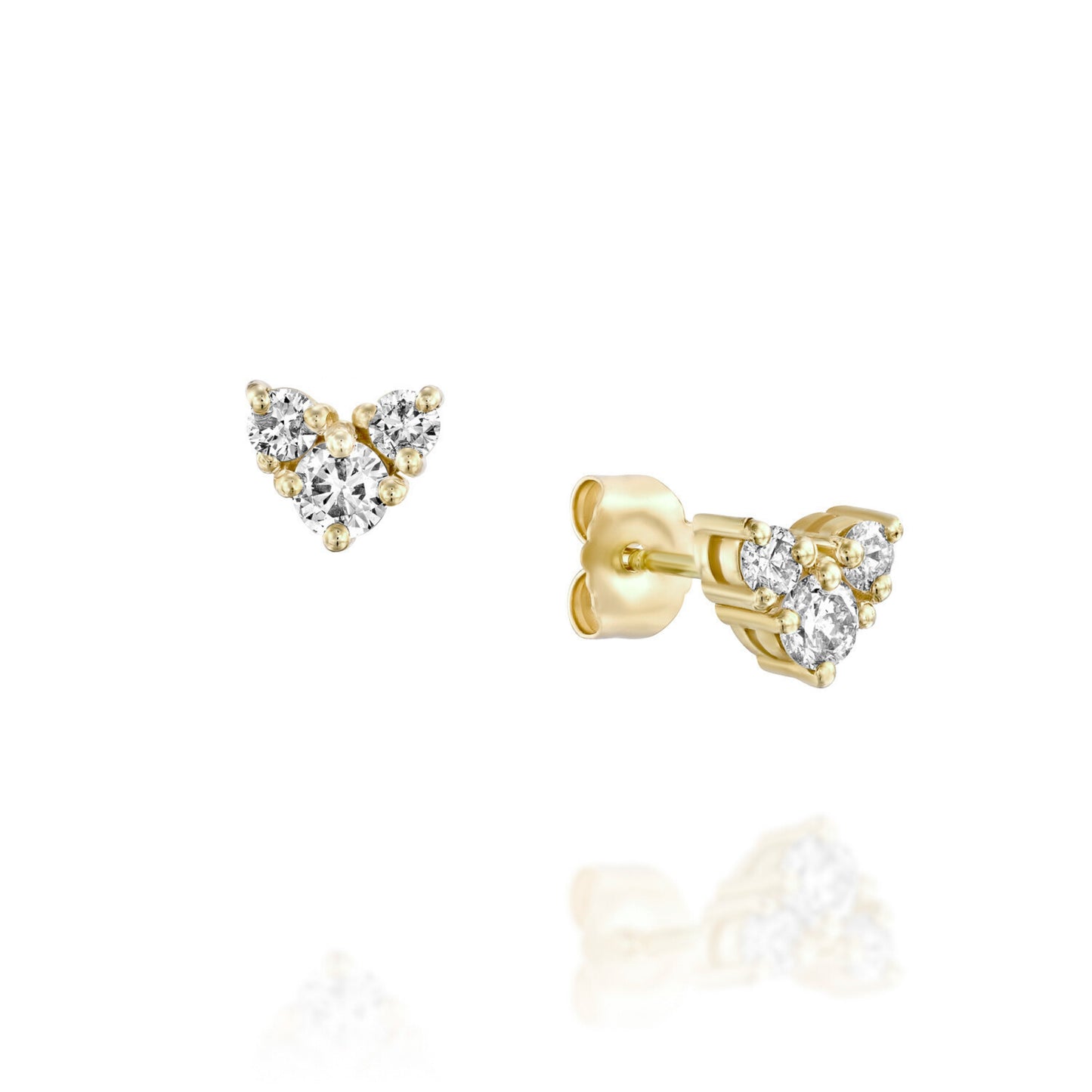 Love struck | עגילי לב צמודים