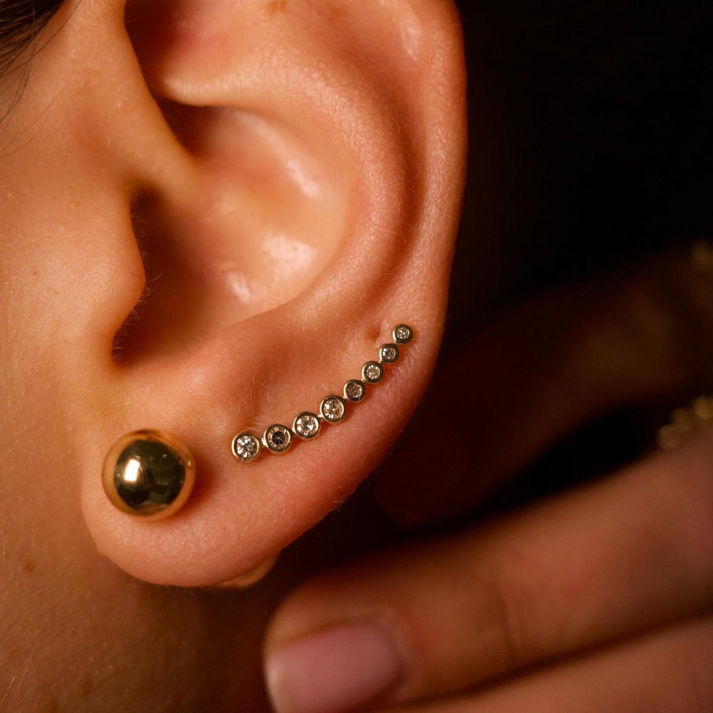 Shooting Star | עגיל יהלומים מטפס