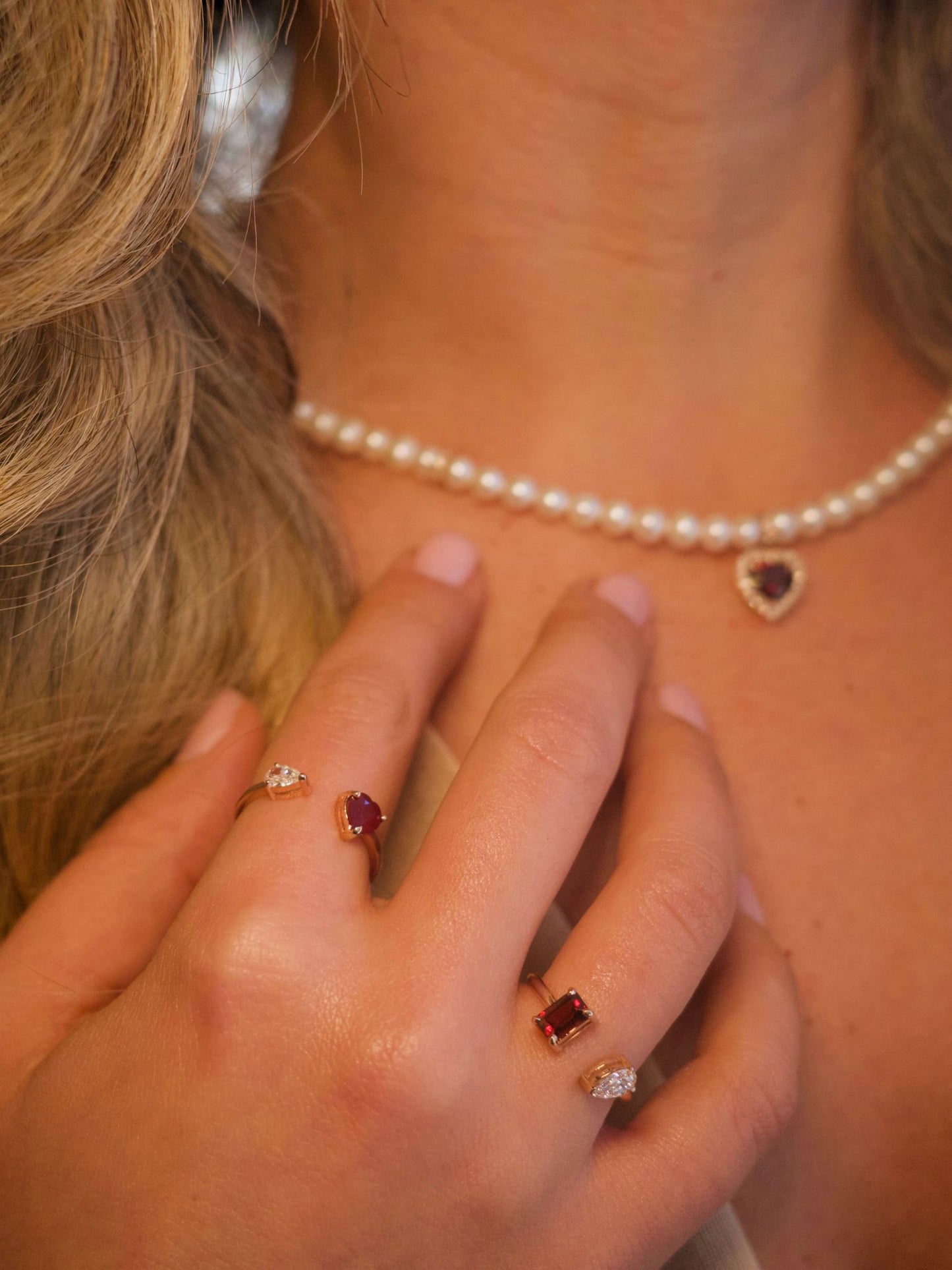 טבעת יהלום לב וטיפה|Whisper Of Love