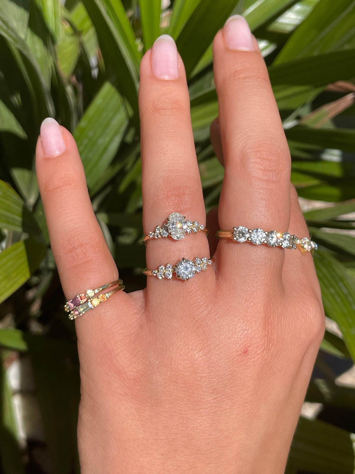 Romantic Oval Diamond Ring|טבעת רומנטית אובל