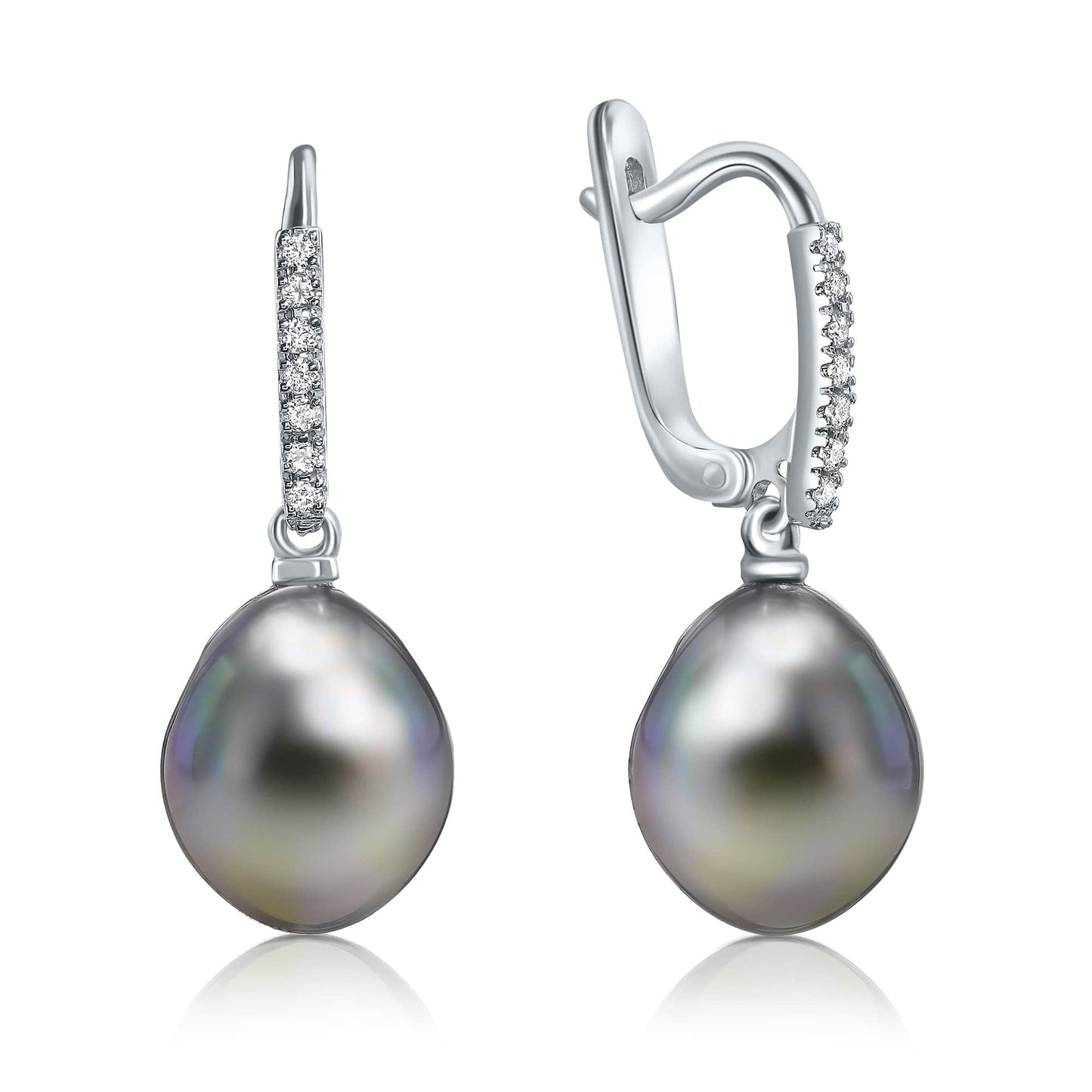 Pearl Dazzle | עגילי פנינים ויהלומים