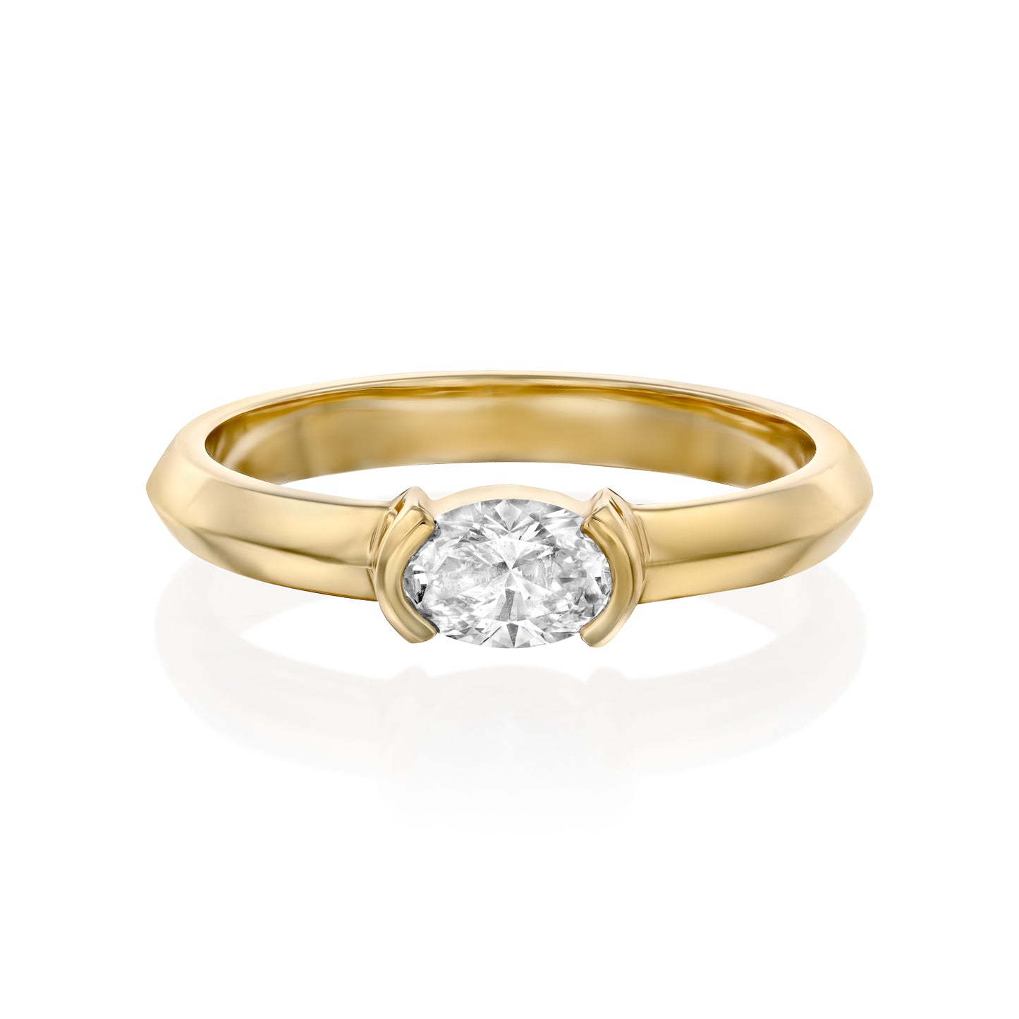 טבעת כריס יהלום אובל|Chris Oval Ring
