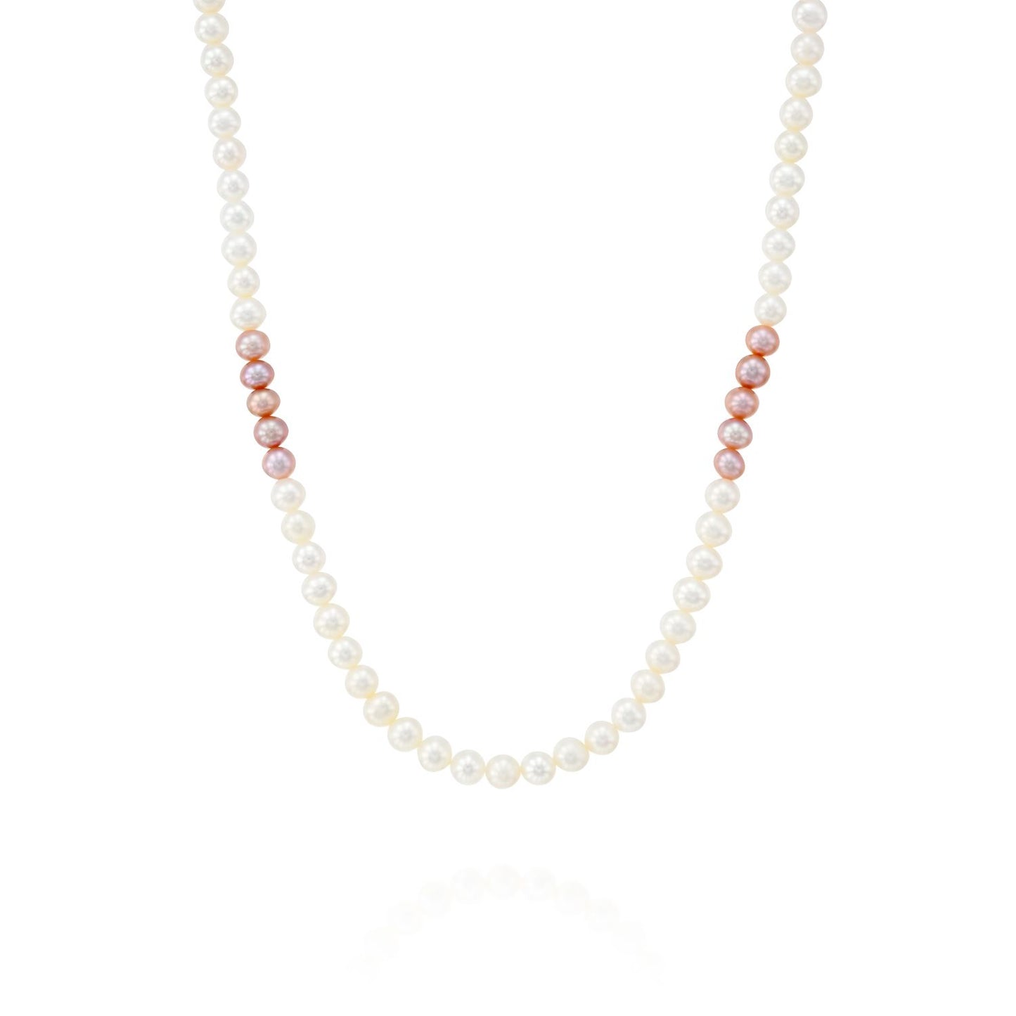 שרשרת פנינים לבנות וורודות|Pink Pearl Necklace