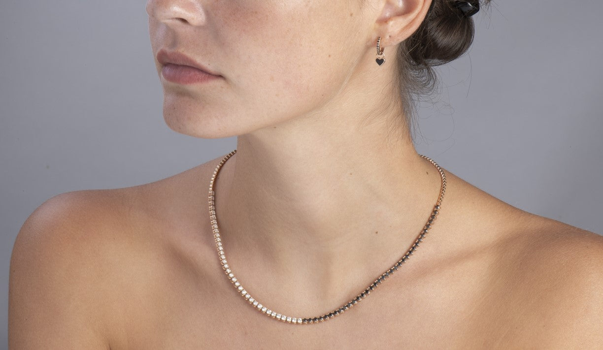 Half Way Colier Tennis Necklace