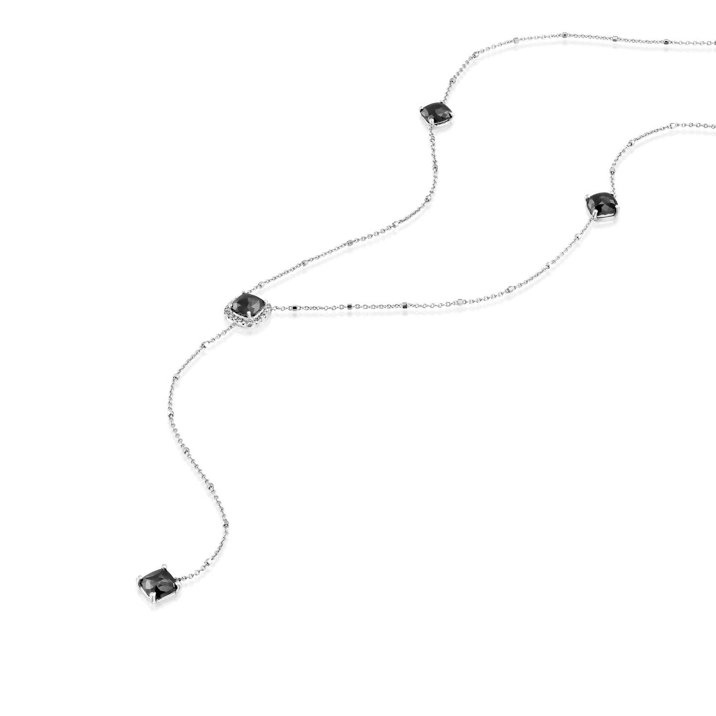 Four Black Diamonds Necklace Gold 14K