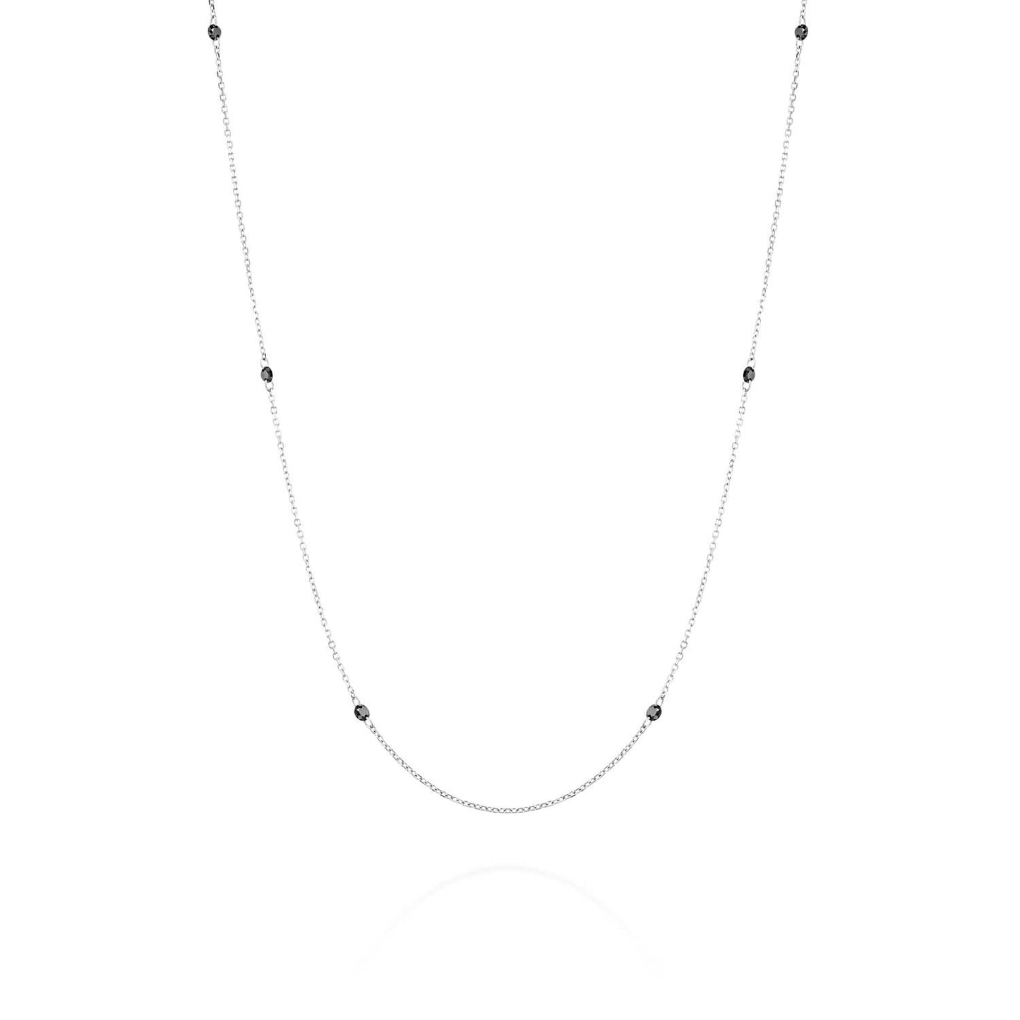 Black Diamonds Floating Necklace Gold 14K