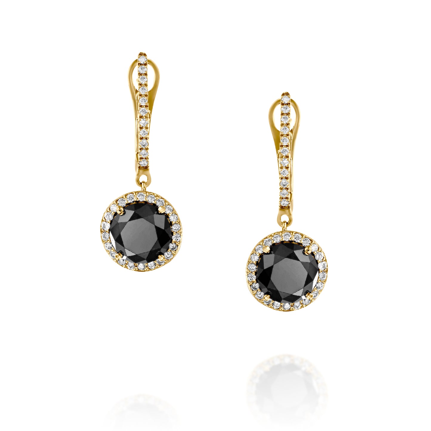 Black Diamond And White Diamonds Earrings