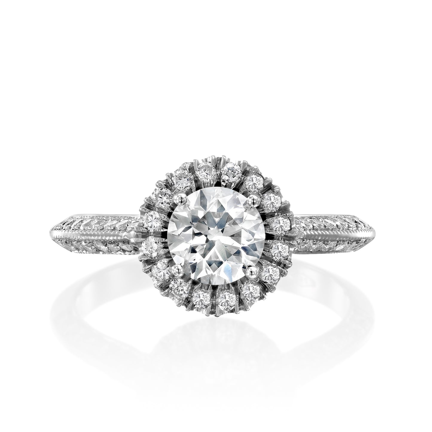 Engagement Ring White Diamonds Gold 14K