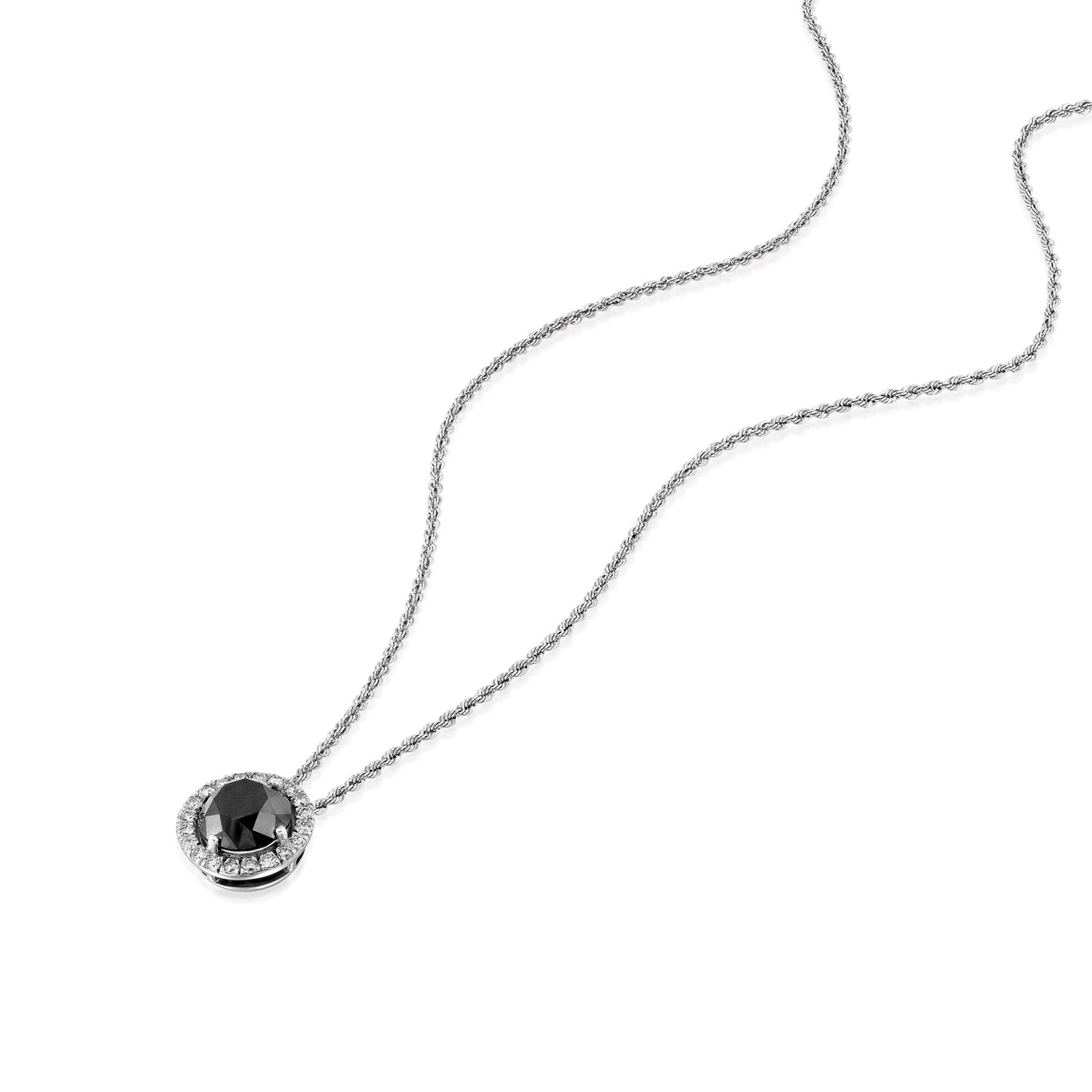 Black And White Diamond Necklace