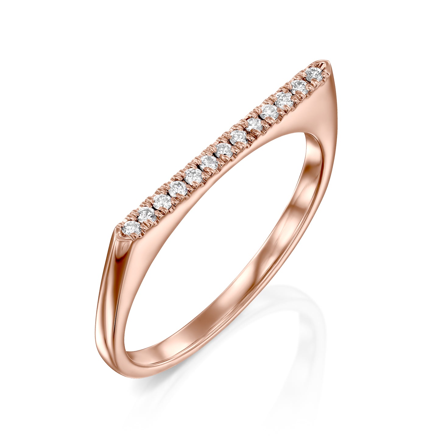 White Diamonds Ring Gold 14K