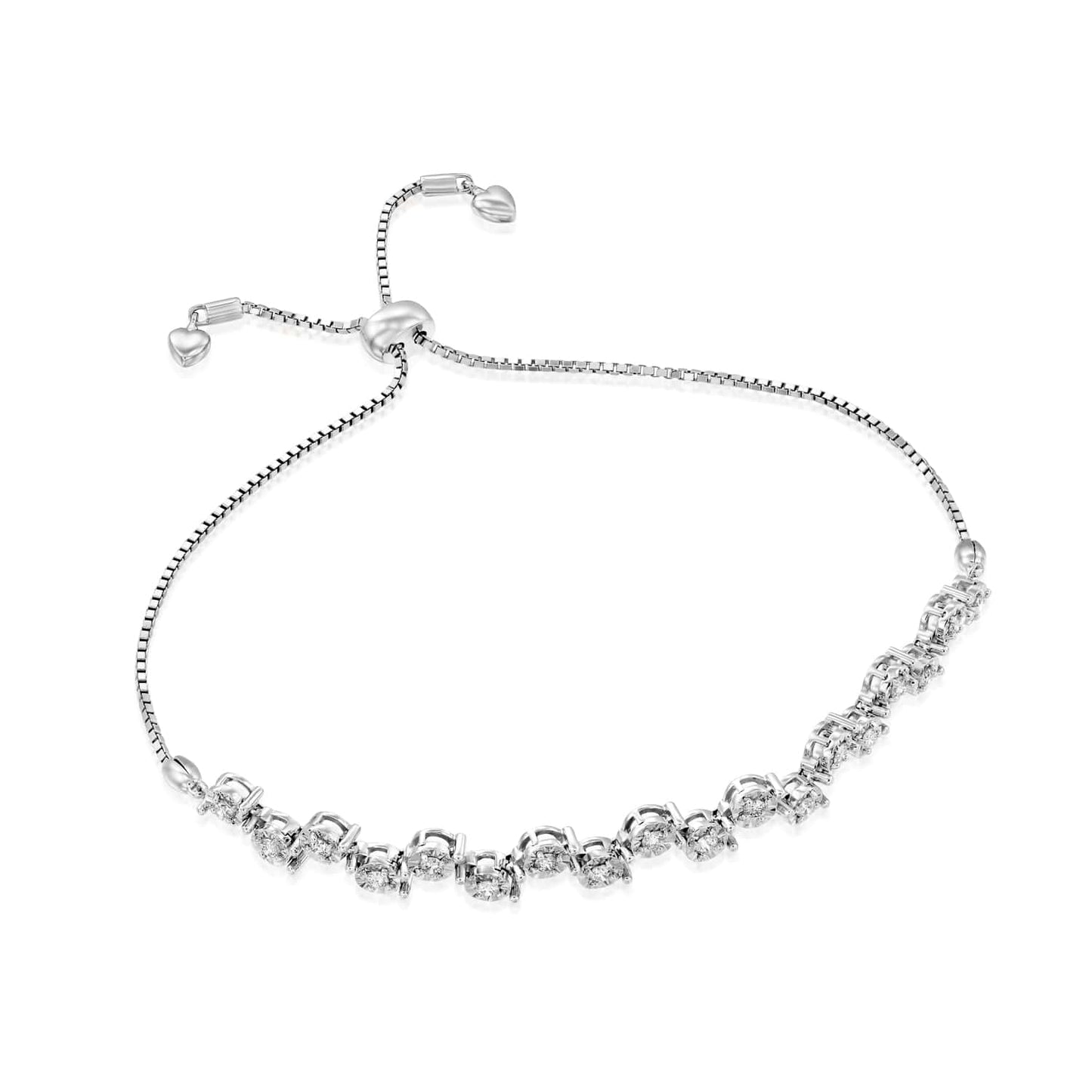 Diamonds half tennis bracelet