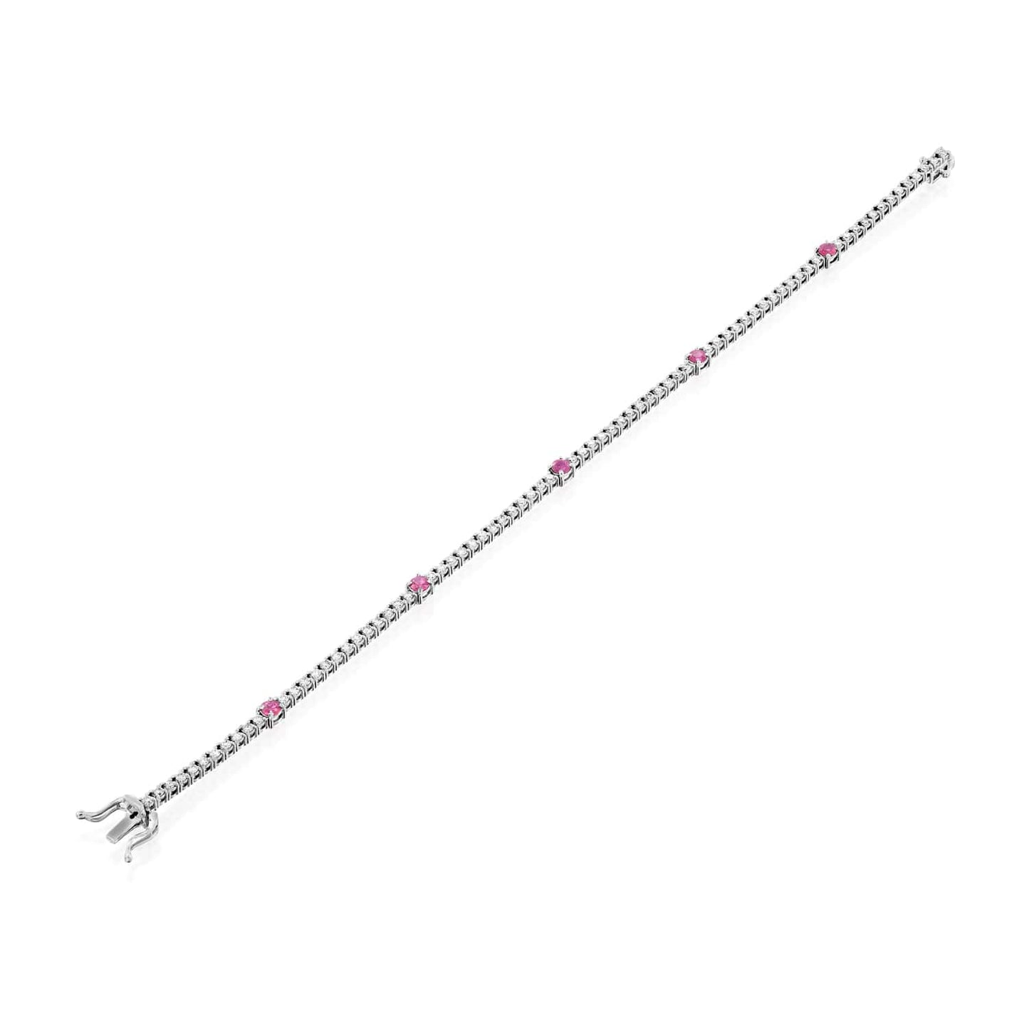 Tennis Bracelet with ruby gemstones