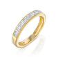 Emerald Diamonds Row Ring | טבעת שורת יהלומי אמרלד