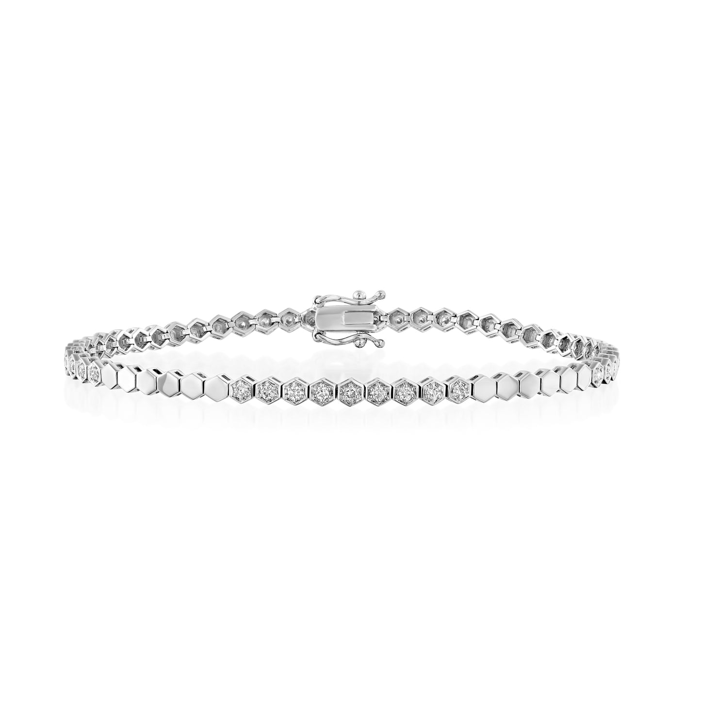 Hexagonal Diamonds Bracelet