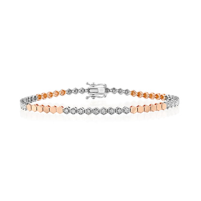 Hexagonal Diamonds Bracelet | צמיד יהלומים משושים