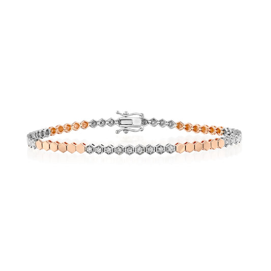 Hexagonal Diamonds Bracelet | צמיד יהלומים משושים