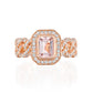 Morganite Couture Ring | טבעת לולאות אבן חן מורגנייט