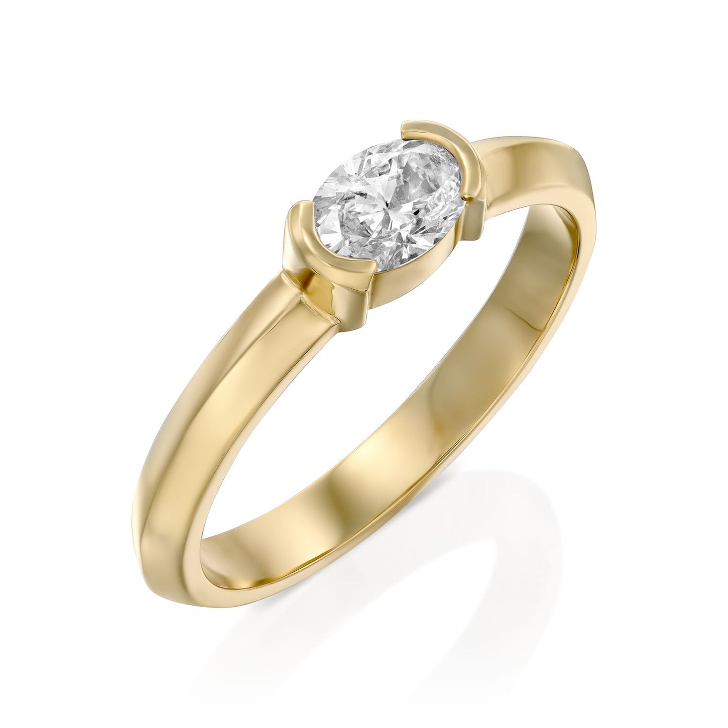 טבעת כריס יהלום אובל|Chris Oval Ring