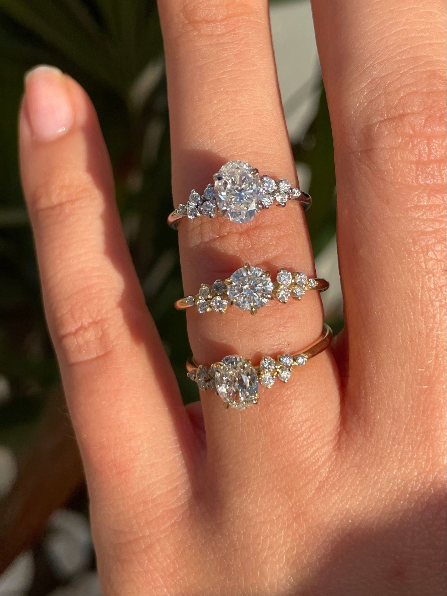 Romantic Oval Diamond Ring|טבעת רומנטית אובל