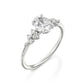 Romantic Oval Diamond Ring|טבעת רומנטית אובל