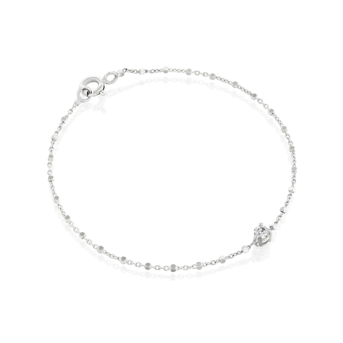 צמיד ריבועי זהב יהלום עגול|Twinkel Dot