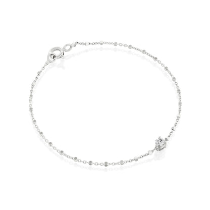 צמיד ריבועי זהב יהלום עגול|Twinkel Dot