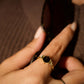 טבעת יהלום שחור משושה|Hexagonal Black Diamond Ring