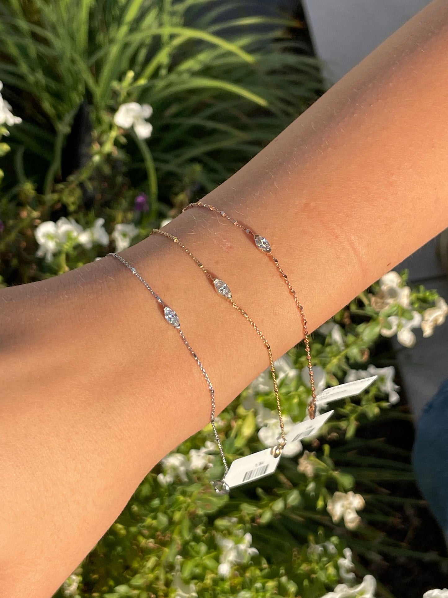 צמיד מרקיזה|Marquise Diamond Bracelet