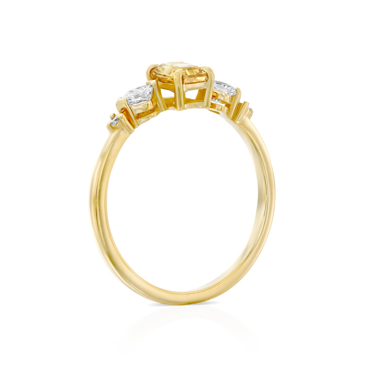 Fancy Elegant Ring|טבעת יהלום פנסי צהוב