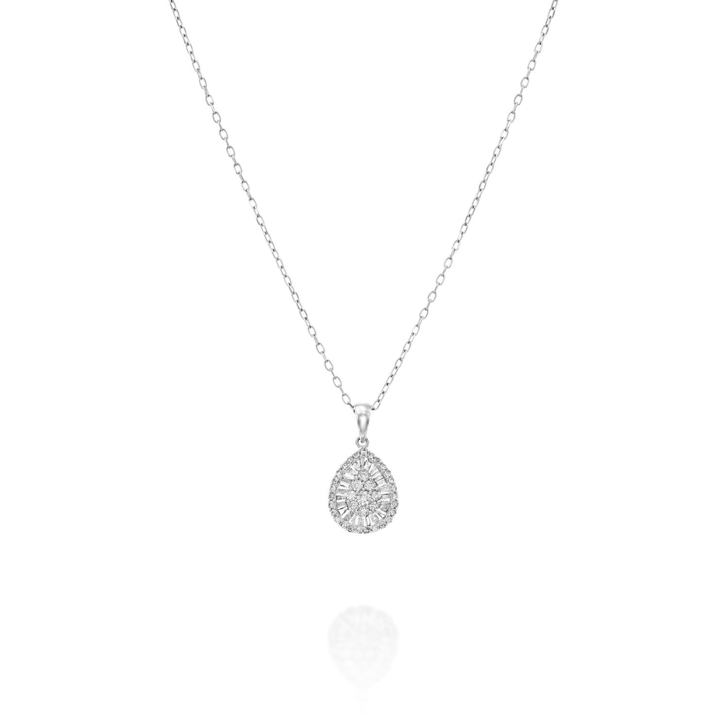שרשרת יהלומים בצורת טיפה|Diamond Pear Necklace