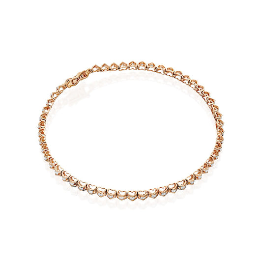 Heart's Tennis Bracelet|צמיד טניס לבבות