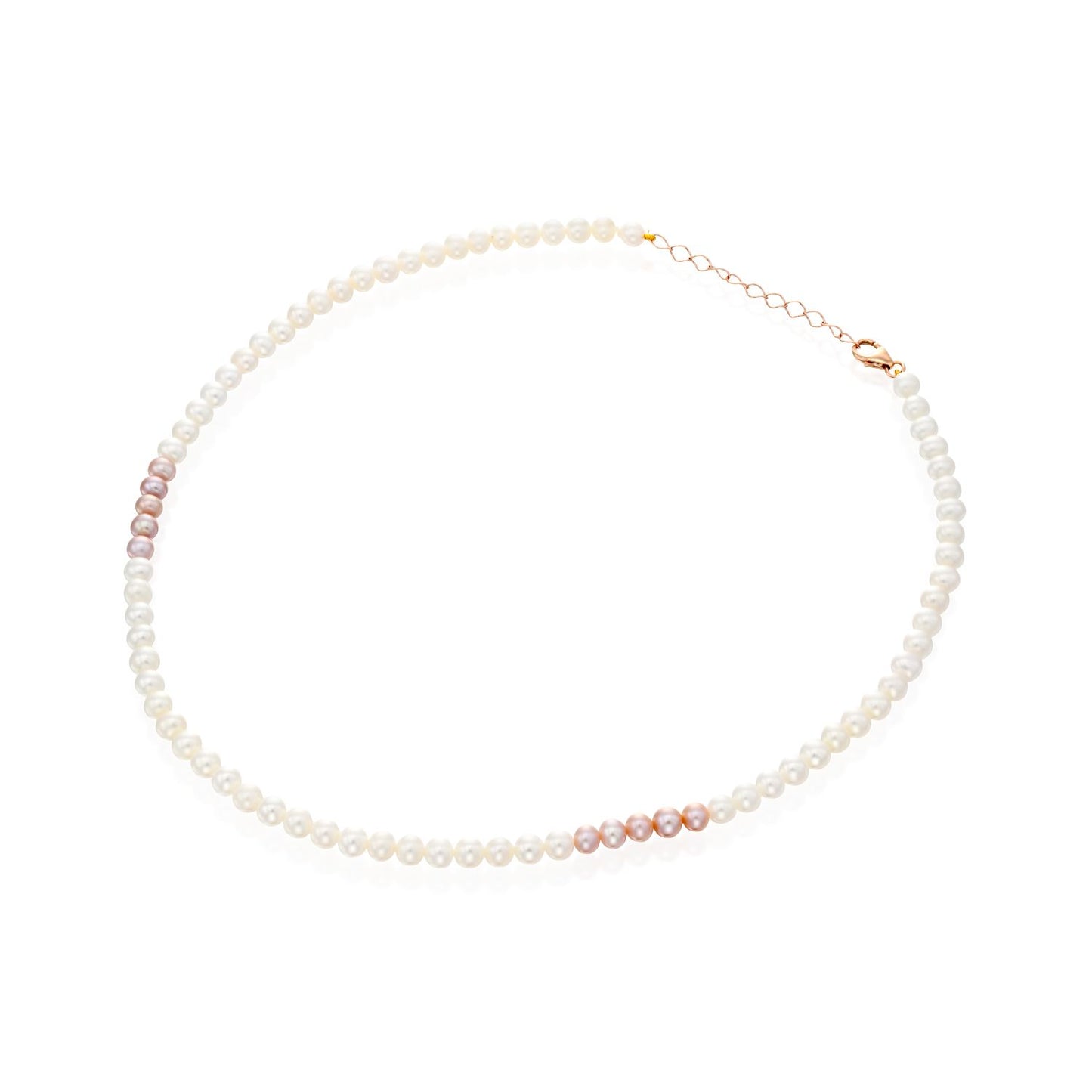 שרשרת פנינים לבנות וורודות|Pink Pearl Necklace