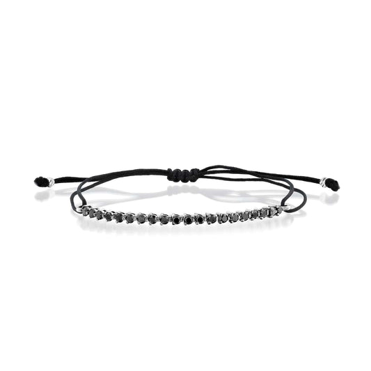 Midnight Men's Tennis Bracelet | צמיד טניס יהלומים שחורים לגבר 