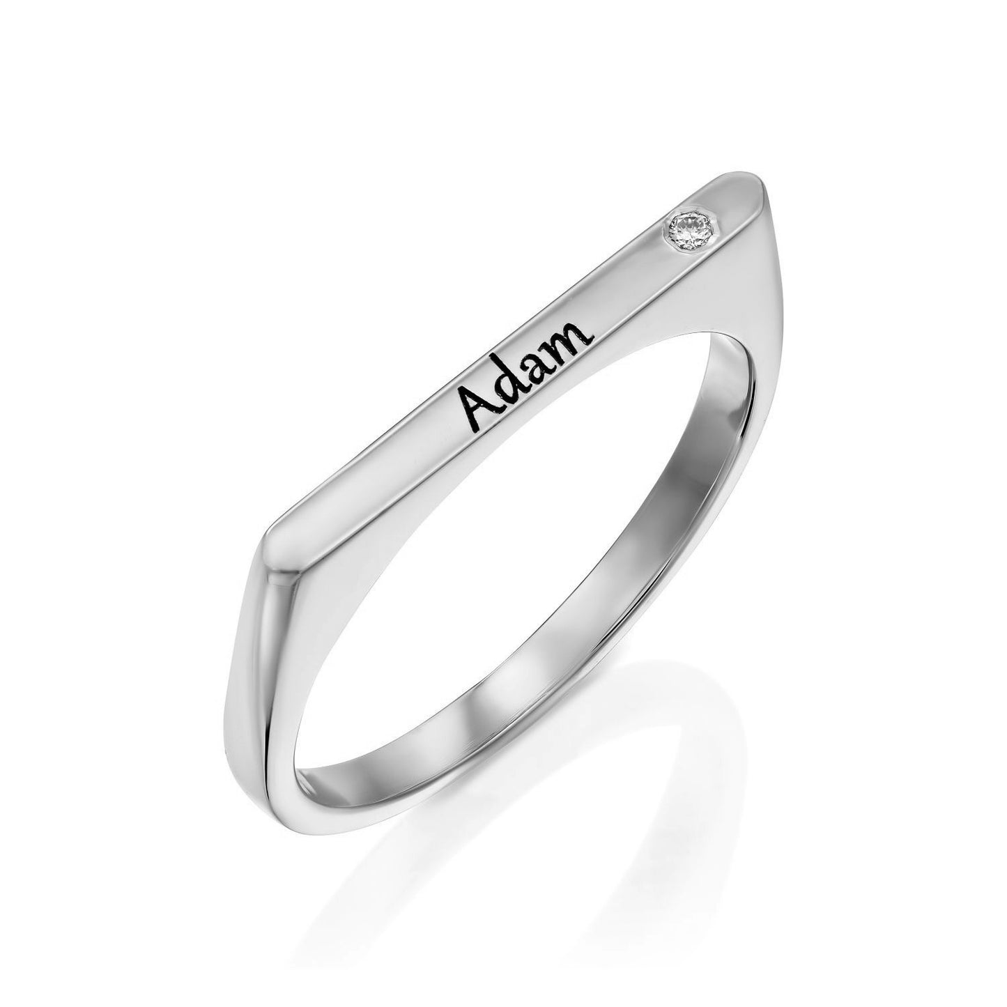 Line Ring|טבעת שורה עם חריטה