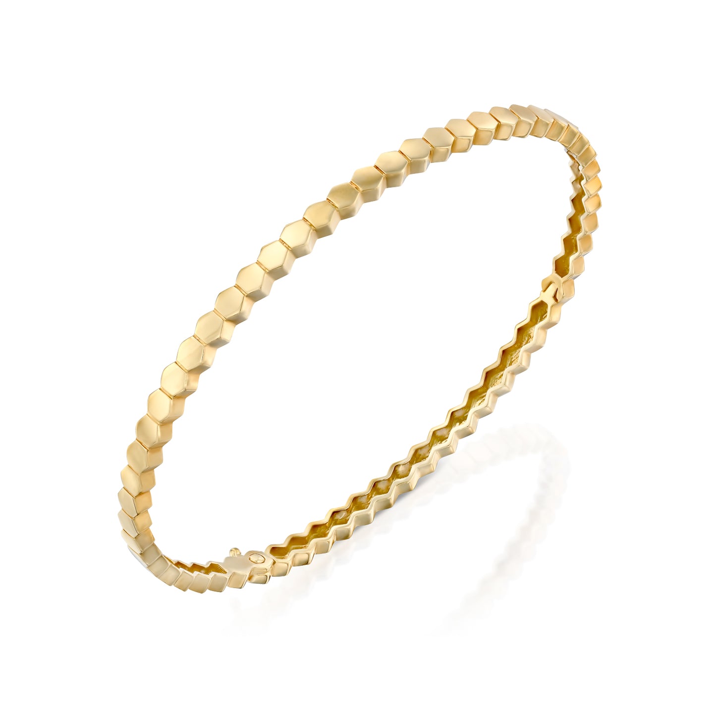 צמיד משושים זהב|Hexagon Bracelet