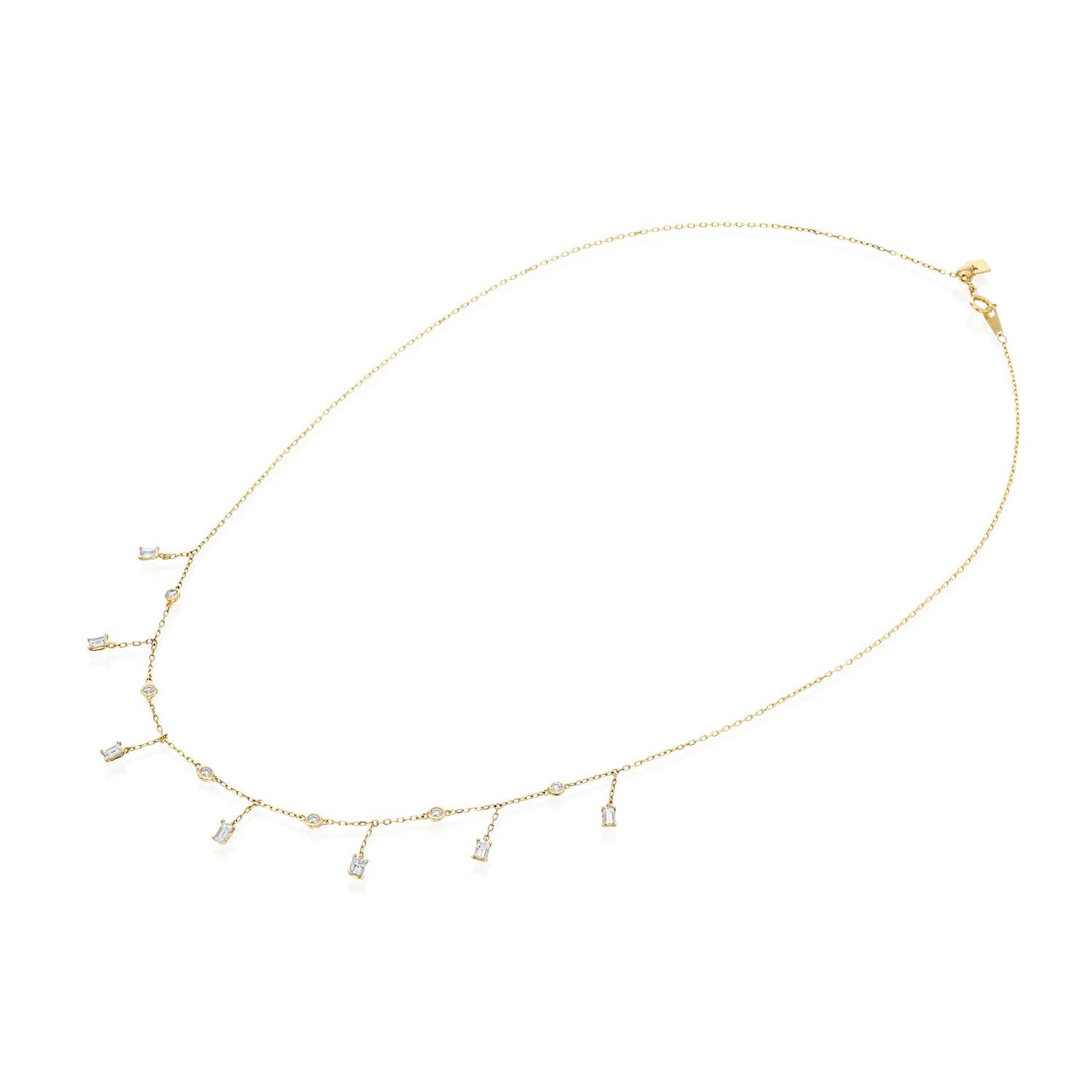 שרשרת יהלומי אמרלדים|Emerald Diamonds Necklace