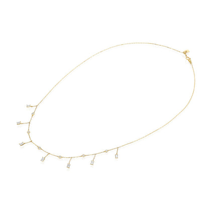 שרשרת יהלומי אמרלדים|Emerald Diamonds Necklace