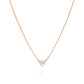 Princess Cut Diamond Heart Necklace