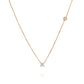 Princess Cut Diamond Necklace Gold 14K