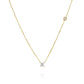 Princess Cut Diamond Necklace Gold 14K