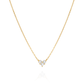 Princess Cut Diamond Heart Necklace