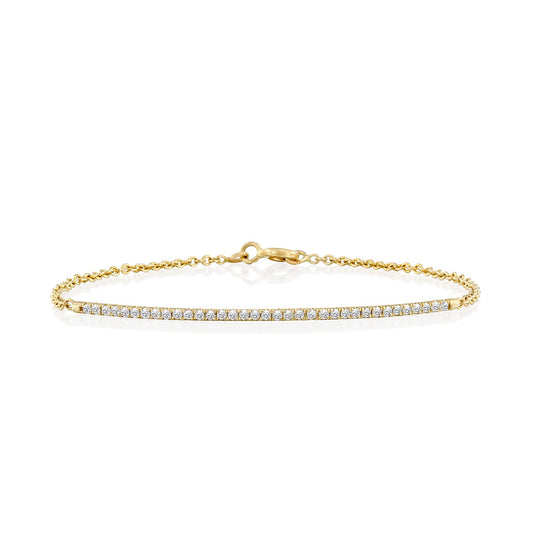 White Diamonds Bracelet Gold 14K