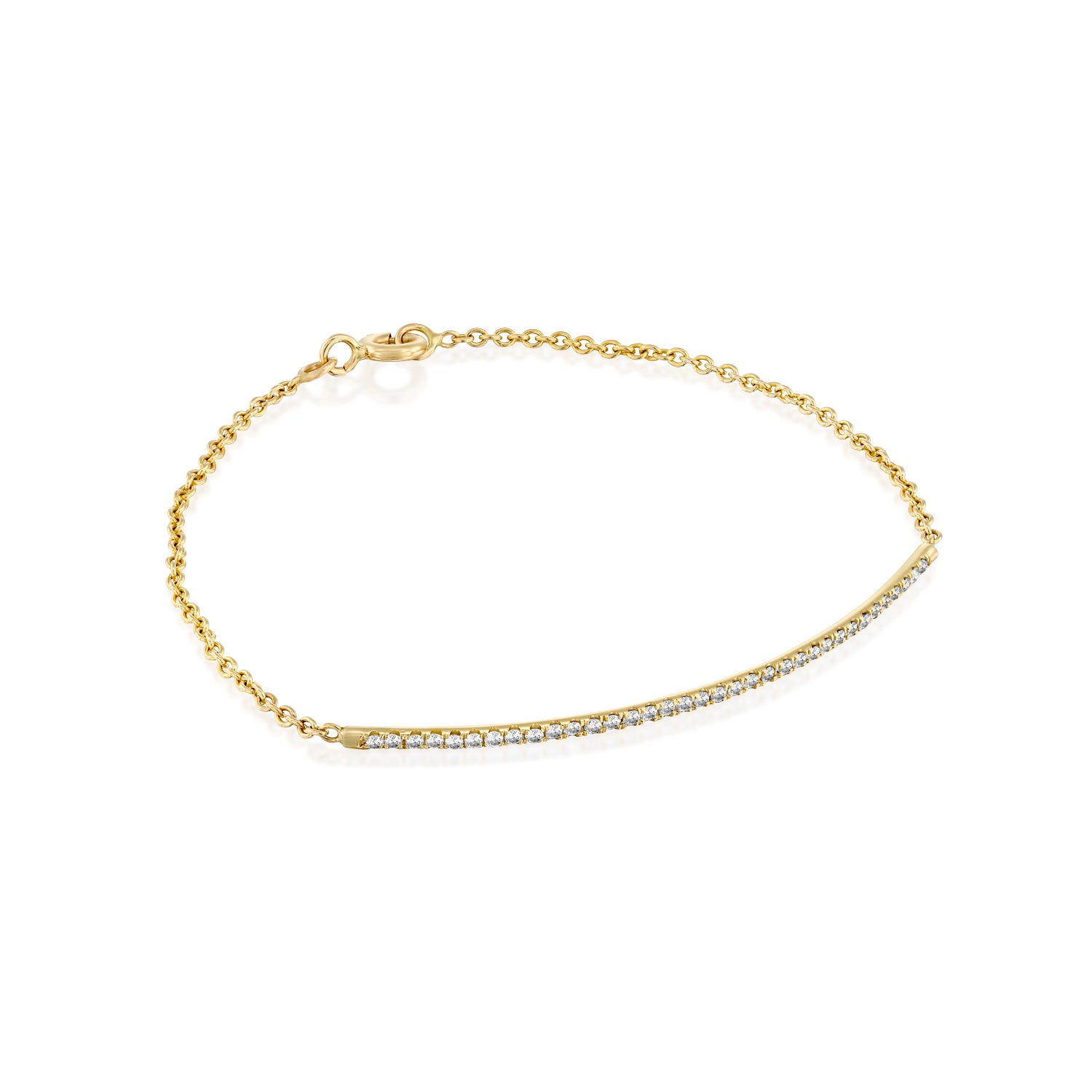 White Diamonds Bracelet Gold 14K