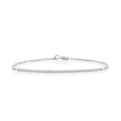 White Diamonds Bracelet Gold 14K