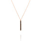 Black Diamonds Line Necklace Gold 14K
