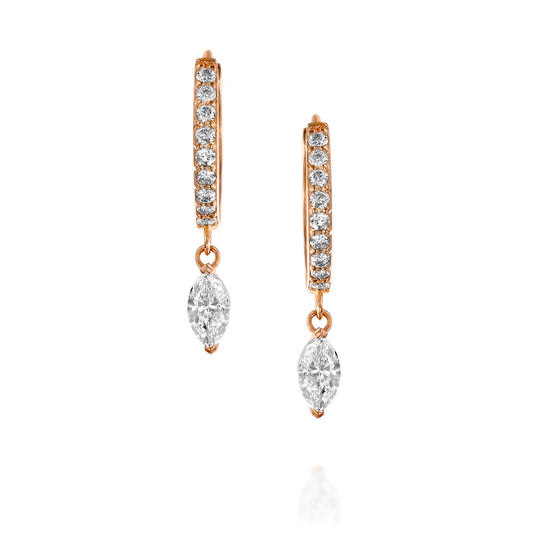 Marquise Diamonds Earrings Gold 14K