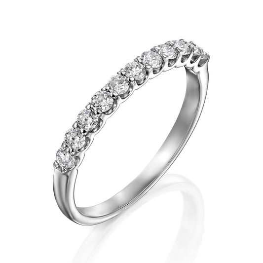 Eleven White Diamonds Ring Gold 14K