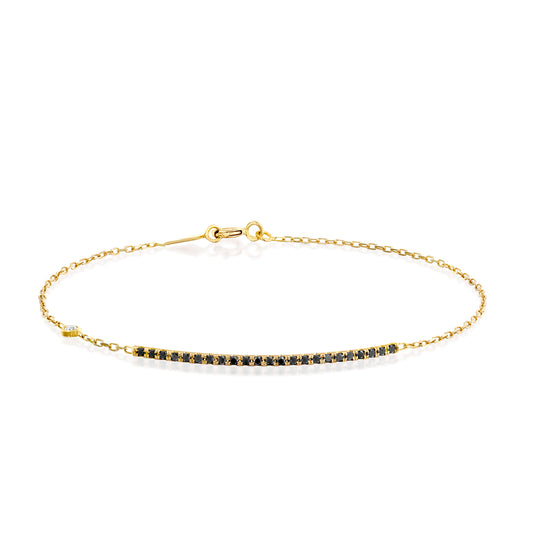 Black Diamond Bracelet Gold 14K