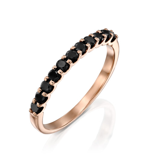 Black Diamonds Ring Gold 14K